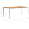 vidaXL Záhradný jedálenský stôl 180x90x75 cm teakový masív a nehrdzavejúca oceľ