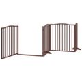 vidaXL Brána pre psa dvere sklad. 4 panely 320 cm topoľové drevo