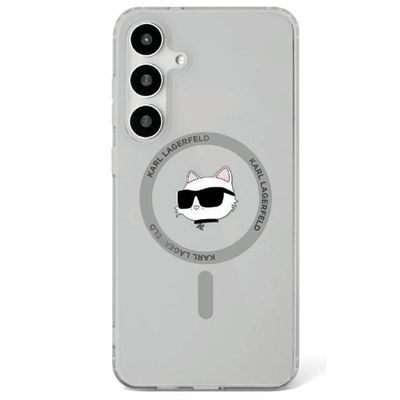 Puzdro Karl Lagerfeld HC Magnetic IML Metal Choupette Head pre Samsung Galaxy S25 čierne