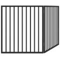vidaXL Skladacia brána pre psa, 2 panely, čierna 160 cm, topoľové drevo