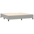 vidaXL Posteľný rám boxsping s matracom bledosivý 200x200 cm látka