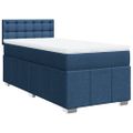 vidaXL Posteľný rám boxsping s matracom modrý 80x200 cm látka
