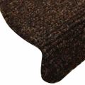 vidaXL Schodové rohože, samolepiace, 10 ks, 65x21x4 cm, hnedé, polkruhové, veľké
