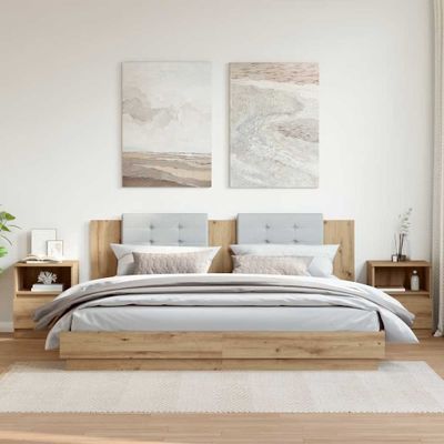 vidaXL Nočné stolíky 2 ks dub artisan 40x40x50 cm kompozitné drevo