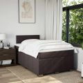 vidaXL Boxspring posteľ s matracom tmavohnedá 120x190 cm látka