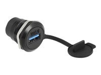Zacvakávací modul - USB 3.2 Gen 1 s protiprachovou krytkou - USB - 1 zásuvka USB - 1 modul - čierna