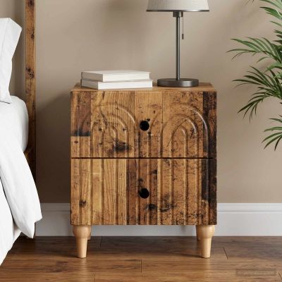 vidaXL Nočný stolík Staré drevo 43 x 34,5 x 48 cm Kompozitné drevo