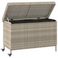 vidaXL záhradný úložný box s kolieskami svetlosivý 110x55x73 cm