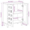 vidaXL Servírovacia skriňa 60 x 33 x 75 cm Masívne mango drevo Orech