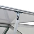 vidaXL Spevnený hliníkový skleník s podkladovým rámom 7,55 m²