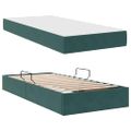 vidaXL Postel s úložným prostorem a matrací Tmavozelená 90 x 200 cm