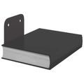 vidaXL Neviditeľná plávajúca polica 4 ks Čierny 6 x 11 x 6,5 cm