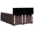 vidaXL Boxspring posteľ s matracom tmavohnedá 160x200 cm látka