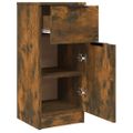 vidaXL Komody 2 ks dymový dub 30x30x70 cm spracované drevo