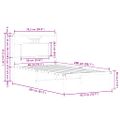 vidaXL Posteľný rám bez matraca dymový dub 80x200 cm kompozitné drevo