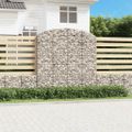 vidaXL Oblúkový gabionový kôš 200x50x200/220 cm pozinkované železo