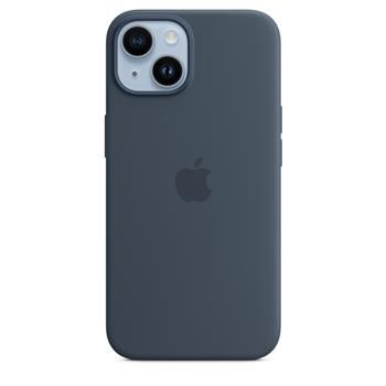 Puzdro na iPhone 14 Silicone Case with MagSafe - Storm Blue