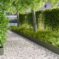 vidaXL Obrubník trávnika 10 ks 103 x 25 cm Oceľ Olivovo zelená