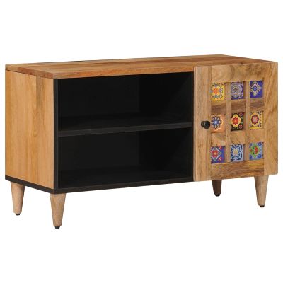 vidaXL TV skrinka Prírodná 80 x 33 x 46 cm Masívne mango drevo