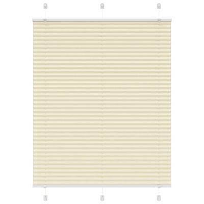 vidaXL plisovaná roleta krémová 105x150 cm Šírka látky 104,4 cm
