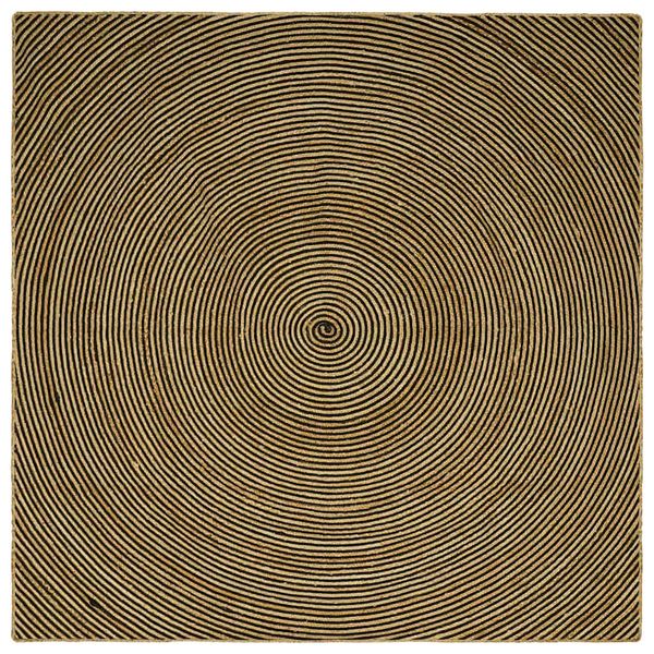 vidaXL Kusové koberce Čierna 240 x 240 cm Juta