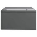 vidaXL Stojan na monitor lesklý sivý 42x24x13 cm drevotrieska