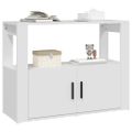 vidaXL Komoda biela 80x30x60 cm spracované drevo