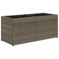 vidaXL Záhradné kvetináče 2 nádoby 2 ks sivé 72x30x32 cm polyratan
