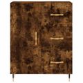 vidaXL Vysoká skrinka dymový dub 69,5x34x180 cm spracované drevo