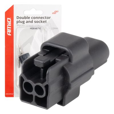 Sada elektrických konektorov vodotesných 2 PIN 2,2 mm AMiO-04346