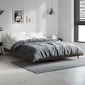 vidaXL Posteľný rám dymový dub 135x190 cm kompozitné drevo