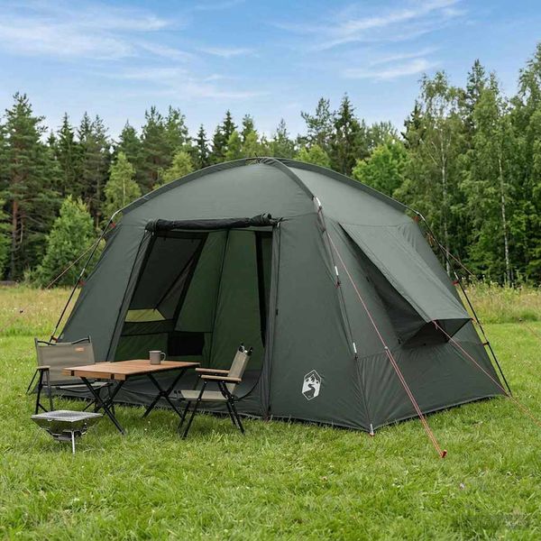 vidaXL Stan chata Armádna zelená 300 x 210 x 156 cm Polyester