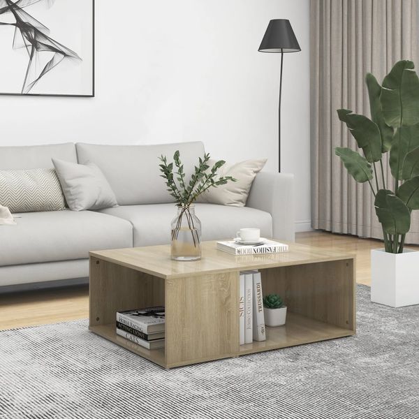 vidaXL Konferenčný stolík, dub sonoma 90x67x33 cm, kompozitné drevo