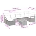 vidaXL Súprava záhradných pohoviek 8 ks Sivá polyratan