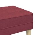 vidaXL lavička s vankúšom Víno červené 113 x 57 x 39 cm látka