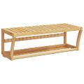 vidaXL Polička na uteráky nástenná 60x25x20 cm bambus