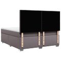 vidaXL Boxspring posteľ s matracom sivá 180x200 cm umelá koža