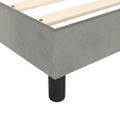 vidaXL Posteľný rám s boxspringom bledosivý 140x190 cm zamat