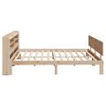vidaXL Posteľný rám s čelom 200x200 cm masívna borovica