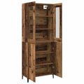 vidaXL Highboard 2 ks Staré drevo 69,5 x 34 x 180 cm Kompozitné drevo
