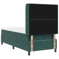 vidaXL Posteľ s pružinovým rámom Tmavozelená 100 x 200 cm Zamat