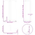 vidaXL Nohy barového stola v tvare T, 2 ks, biele, 60x35x(100-101) cm, oceľové