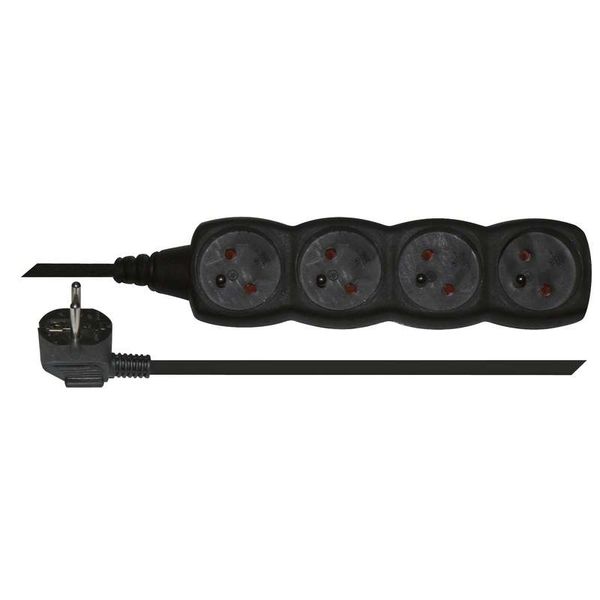 Prodlužovací kabel 4 zásuvky 5m, černý