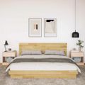vidaXL Rám postele s čelom bez matraca 200x200cm Dub z masívneho dreva
