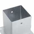 vidaXL Podnože stĺpikov štvorcové 4 ks Strieborná 101x101 mm