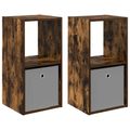 vidaXL Nočný stolík 2 ks Dymová dub 35 x 32 x 68,5 cm Kompozitné drevo