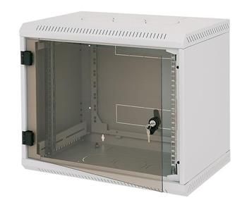 Nástěnný rack jednodílný 18U (š)600x(h)495, typ A6 Rozvaděč, nástěnný, jednodílný, 18U, 500mm, vylamovací otvor pro ventilátor, RAL7035, šedý