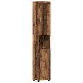 vidaXL Set kabinetov do kúpeľne TULUM Staré drevo 37 x 31,5 x 203 cm