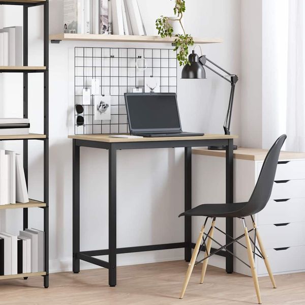 vidaXL stôl Sonoma dub 100 x 50 x 76,5 cm Inžinierske drevo a oceľ