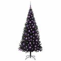 vidaXL Vianočný stromček Čierna 180 cm PVC